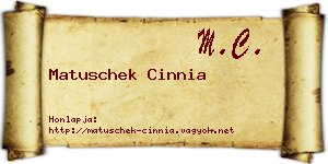 Matuschek Cinnia névjegykártya